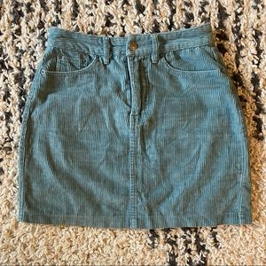 ASOS Blue Corduroy Mini Skirt